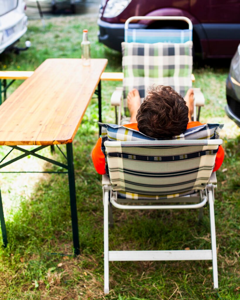 Camping Chair and Table to be used for Solo Camping