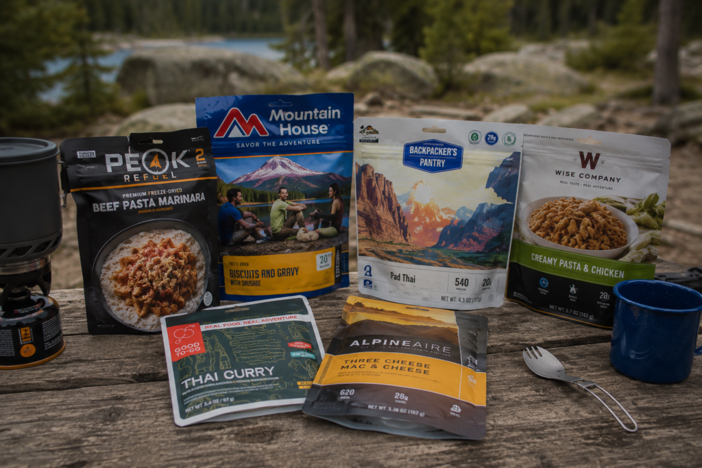ready to eat camping food dehydrated and freeze dried meal packets Mountain House Backpacker's Pantry outdoor adventure