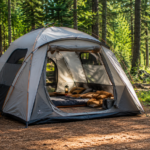 best camping tents for all weather large family tent pitched in green forest clearing sunny day outdoor camping adventure