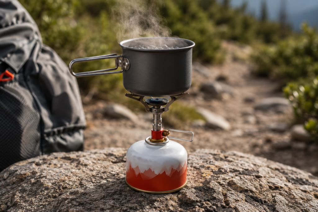 best compact camping stoves MSR PocketRocket 2 ultralight boiling water trail