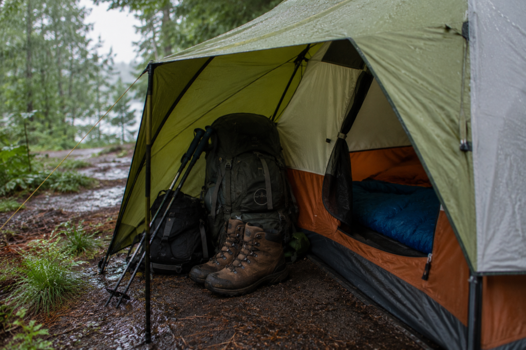 best camping tents vestibule importance gear storage boots bags under rainfly overhang campsite rain protection