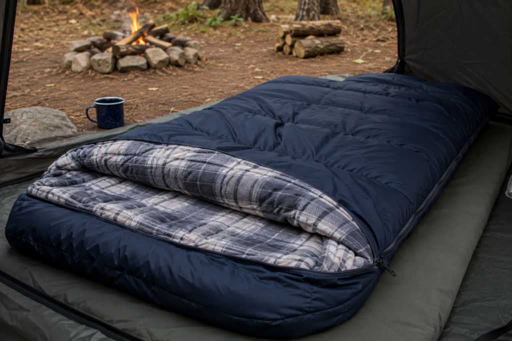 best camping sleeping bags Teton Sports Celsius XXL cold sleeper wide flannel warm
